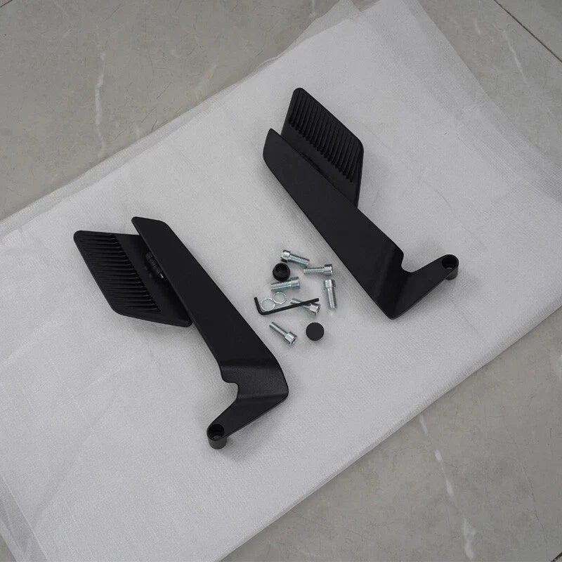 Universal Metallic Wing Mirrors – Foldable & Rotatable Bike Side Mirrors (Pair)