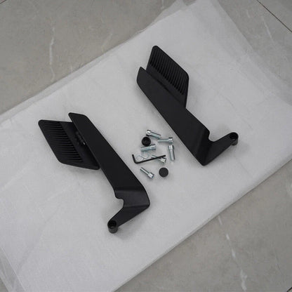 Universal Metallic Wing Mirrors – Foldable & Rotatable Bike Side Mirrors (Pair)