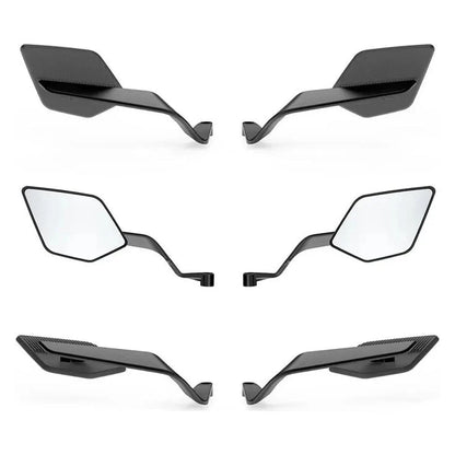 Universal Metallic Wing Mirrors – Foldable & Rotatable Bike Side Mirrors (Pair)