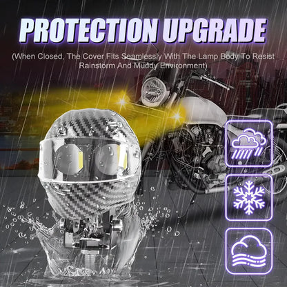 Bike Helmet Safety Light – Dual Color LED (White + Amber) for Night Riding
