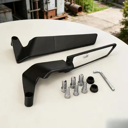 Adjustable Aero Wing Bike Universal Mirrors (Metal Body) pair