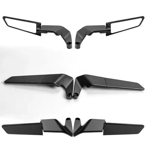 Adjustable Aero Wing Bike Universal Mirrors (Metal Body) pair